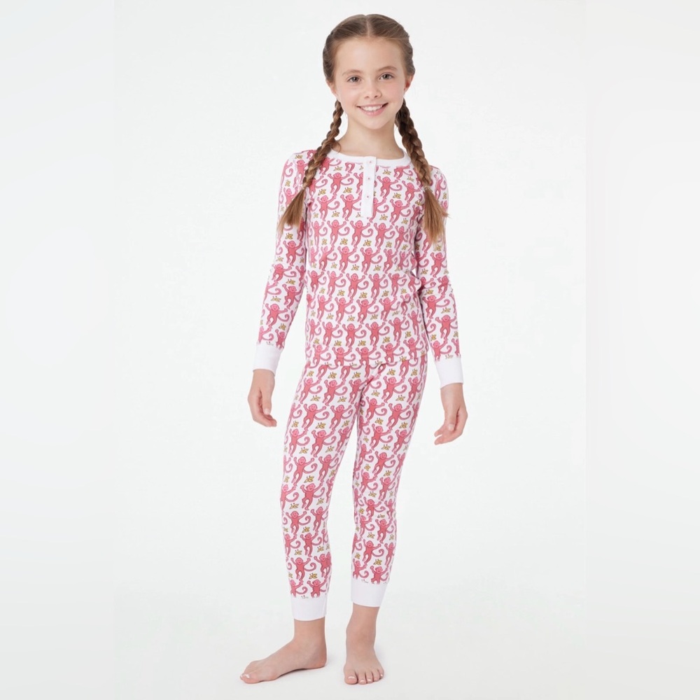 EUC! ROLLER RABBIT monkey pajamas. Size 8.
